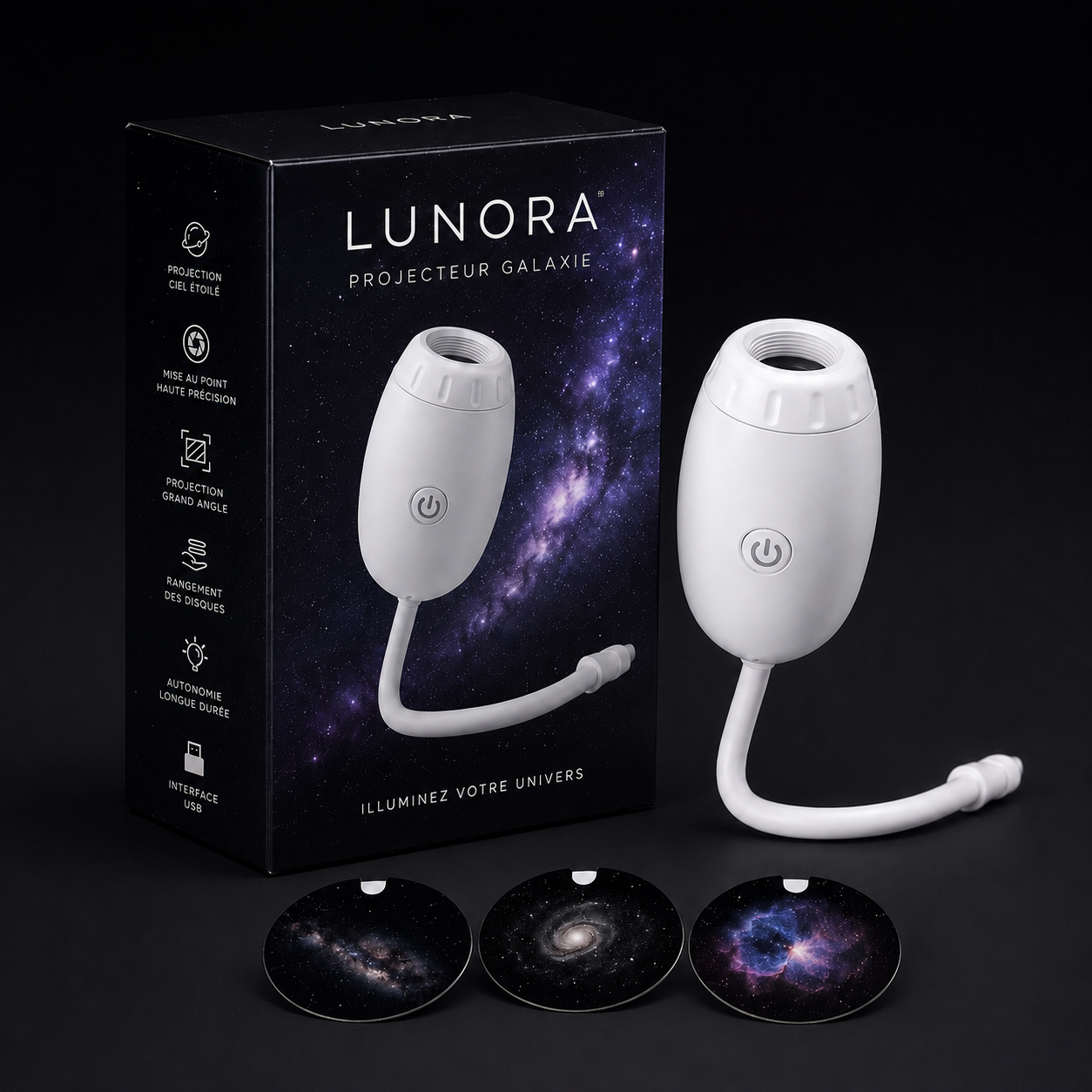 Projecteur Galaxie USB – Lampe de Nuit Cosmos
